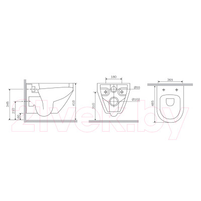 Унитаз подвесной AM.PM Spirit C701700SC