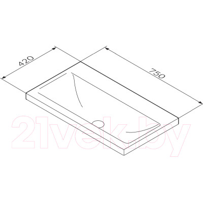 Умывальник AM.PM Gem M90WCC0752BM