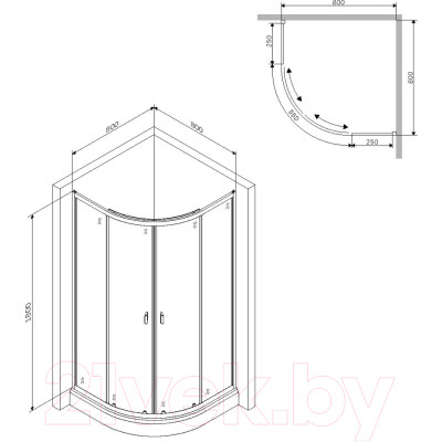 Душевой уголок AM.PM X-Joy W88G-205-080BT64