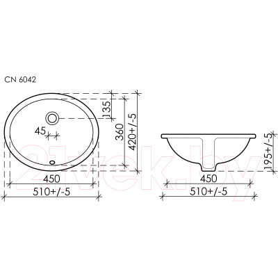 Умывальник Ceramica Nova Element CN6042