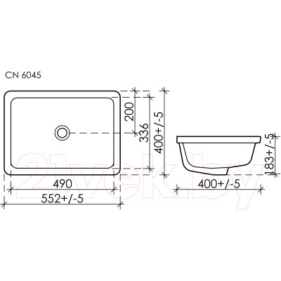 Умывальник Ceramica Nova Element CN6045