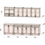 Кухонный гарнитур Интерлиния Тренд 2.9А