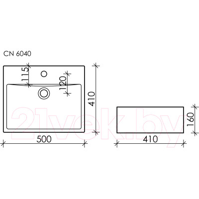 Умывальник Ceramica Nova Element CN6040