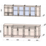 Кухонный гарнитур Интерлиния Тренд 2.5А