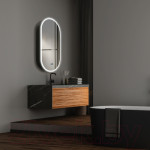 Шкаф с зеркалом для ванной Silver Mirrors Soho-Black 500x1000 / LED-00002612