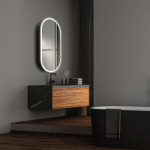 Шкаф с зеркалом для ванной Silver Mirrors Soho-Black 500x1000 / LED-00002613