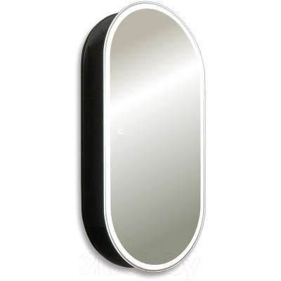 Шкаф с зеркалом для ванной Silver Mirrors Soho-Black 500x1000 / LED-00002613