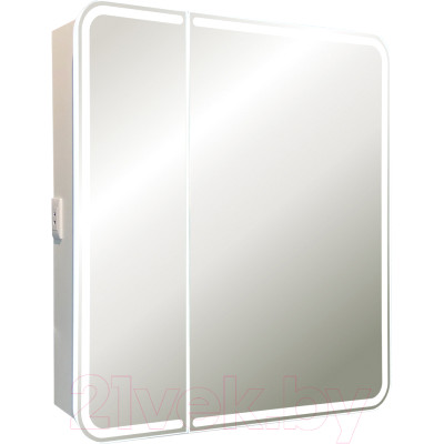 Шкаф с зеркалом для ванной Silver Mirrors Alliance 805x800 / LED-00002516