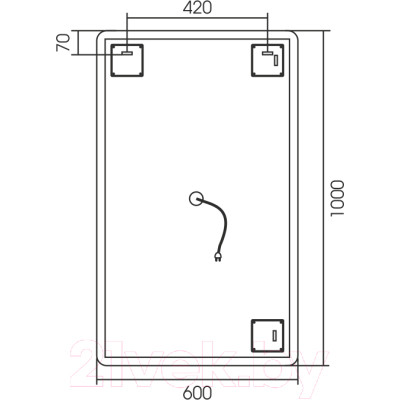 Зеркало Silver Mirrors Incanto 60x100 / LED-00002558