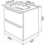 Тумба под умывальник IDDIS Edifice EDI60W0i95