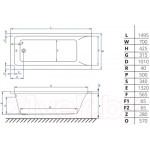 Ванна акриловая Excellent Savia Mono 150x70