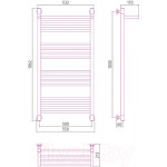 Полотенцесушитель водяной Сунержа Богема+ 100x50 / 00-0223-1050