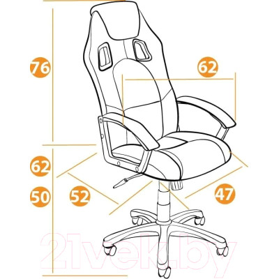 Кресло геймерское Tetchair Driver экокожа/ткань