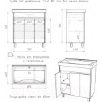 Тумба под умывальник Домино Fest 80 Uno без ящика