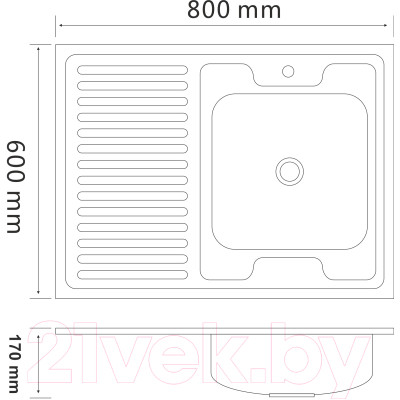 Мойка кухонная РМС MG6-8060R