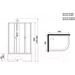 Душевая кабина Niagara NG-2310-14LBKTG 120x80x200