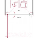 Душевая дверь BelBagno UNO-B-1-70-CH-Cr