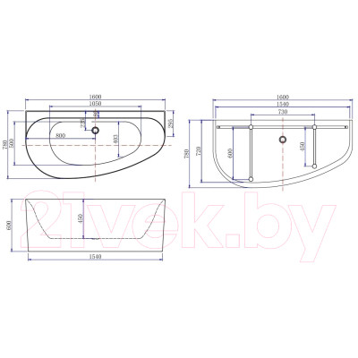 Ванна акриловая Allen Brau Priority 4 2.31005.21A / 287094