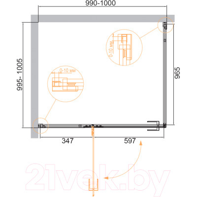 Душевой уголок Cezares BELLAGIO-A-1-100-C-BORO