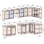 Кухонный гарнитур Интерлиния Тренд 1.5x3.1 правая