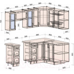 Кухонный гарнитур Интерлиния Тренд 1.5x2.1 правая