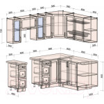 Кухонный гарнитур Интерлиния Тренд 1.7x2.1 правая