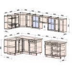 Кухонный гарнитур Интерлиния Тренд 1.5x3.2 левая