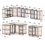 Кухонный гарнитур Интерлиния Тренд 1.5x3.0 левая