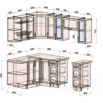 Кухонный гарнитур Интерлиния Тренд 1.5x2.1 левая