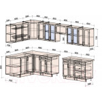 Кухонный гарнитур Интерлиния Тренд 1.7x3.3 левая