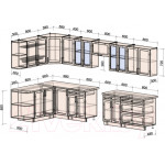 Кухонный гарнитур Интерлиния Тренд 1.7x3.6 левая