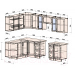 Кухонный гарнитур Интерлиния Тренд 1.7x2.7 левая