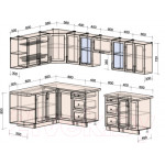 Кухонный гарнитур Интерлиния Тренд 1.7x3.0 левая