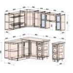 Кухонный гарнитур Интерлиния Тренд 1.7x2.2 левая