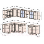 Кухонный гарнитур Интерлиния Тренд 1.7x3.1 левая