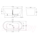 Ванна акриловая BelBagno BB71-1700-BIANCO