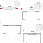 Обеденный стол Millwood Лофт Лондон Л D100 / 100-140x100x76