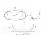 Ванна акриловая Polimat Kivi 165x75 / 00471