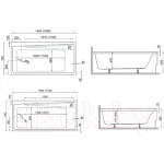 Ванна акриловая Polimat Elza 170x75 / 00025