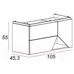 Тумба под умывальник Cezares 55224