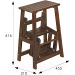 Табурет-лестница Мебелик Орех