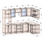 Кухонный гарнитур Интерлиния Тренд 1.68x2.8 ВТ правая