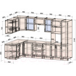 Кухонный гарнитур Интерлиния Тренд 1.68x3.2 ВТ левая