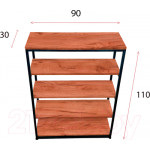 Стеллаж Millwood Лофт CH-5 80x30x110