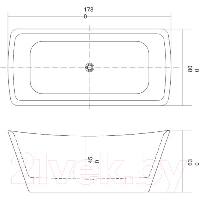 Ванна акриловая Aquatek Верса 178x80 AQ-4880