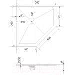 Душевой поддон Grossman Strong GR-S2100100D