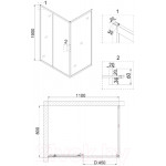 Душевой уголок Niagara 110x80 NG-82-11AB-A80B