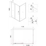 Душевой уголок Niagara 110x90 NG-82-11AB-A90B