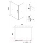 Душевой уголок Niagara 90x80 NG-82-9AB-A80B