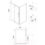 Душевой уголок Niagara 100x70 NG-63-11A-A70